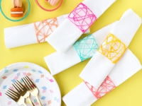 A Kailo Chic Life Hot Glue Napkin Rings